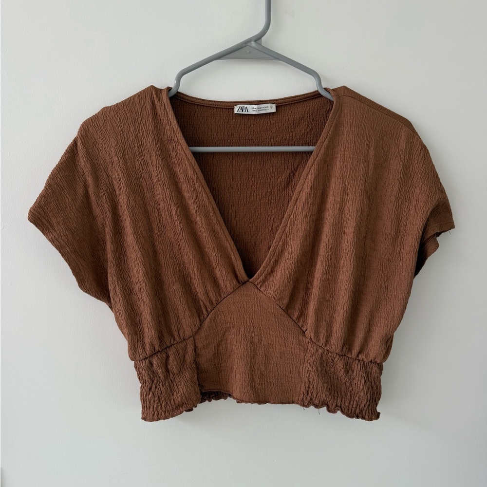 Zara V-Neck Crop Top